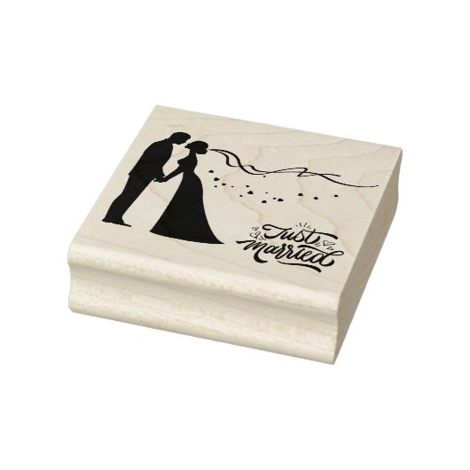 Bruid en bruidegom Gewoon Getrouwd Rubber Stamp Rubberstempel (Stempel)