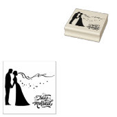 Bruid en bruidegom Gewoon Getrouwd Rubber Stamp Rubberstempel (Gestempeld)