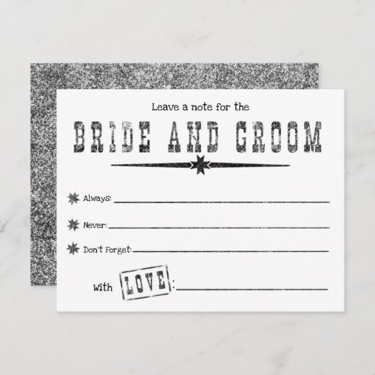 Bruid en Bruidegom Gezocht Serie Advieskaart Informatiekaartje (Voorkant / Achterkant)