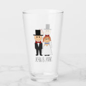 Bruid en Bruidegom Glas (Achterkant)