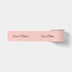 Bruid en bruidegom Gossamer Pink Grosgrain Lint