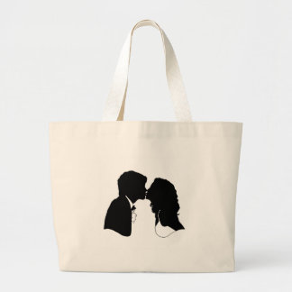 Bruid en bruidegom grote tote bag
