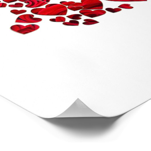 Bruid en bruidegom Hart Rozen Print (Hoek)