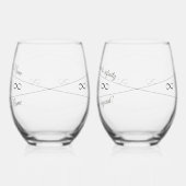 Bruid en bruidegom: "Heb je lief tot in het oneind Wijnglas Zonder Voet (Links)