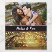 Bruid en Bruidegom, Herfst Bruiloft, Op Maat Wijn Etiket (Enkel label)