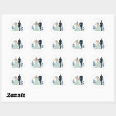 Bruid en Bruidegom Houden Handen Sticker (Vel)