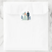 Bruid en Bruidegom Houden Handen Sticker (Tas)