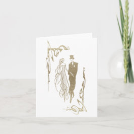 Bruid en Bruidegom Huwelijk & Jubileum Kunst Cadea Kaart