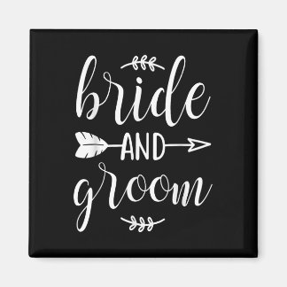 Bruid en bruidegom huwelijk liefde verloofd magneet