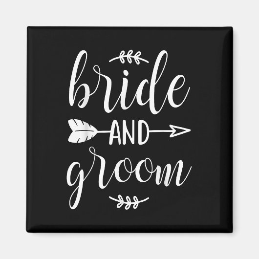 Bruid en bruidegom huwelijk liefde verloofd magneet (Voorkant)