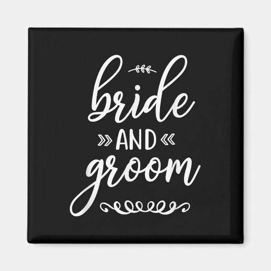 Bruid en bruidegom huwelijk verloofd magneet (Voorkant)