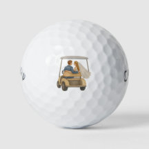 Bruid en Bruidegom in een Golfkar Trouwgunst