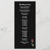 Bruid en bruidegom in Zonsondergang Huwelijksprogr Programmakaart (Achterkant)