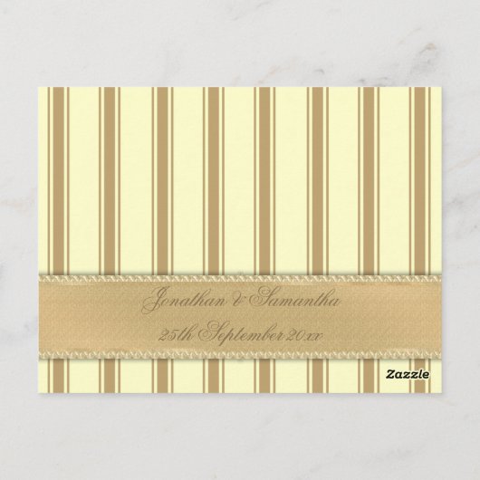 Bruid en bruidegom (ivoor) Trouwtafelnummer Briefkaart (Achterkant)