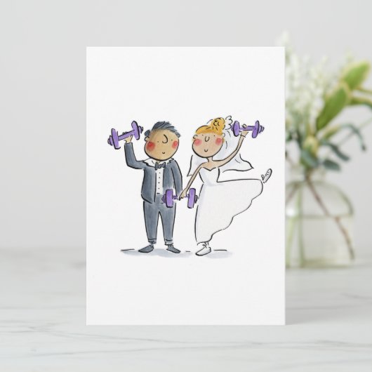 Bruid en Bruidegom  Kaart (Staand voorkant)