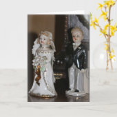 Bruid en Bruidegom Kaart (Gele Bloem)