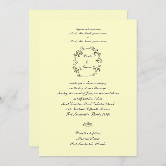 Bruid en bruidegom kaart (Voorkant / Achterkant)