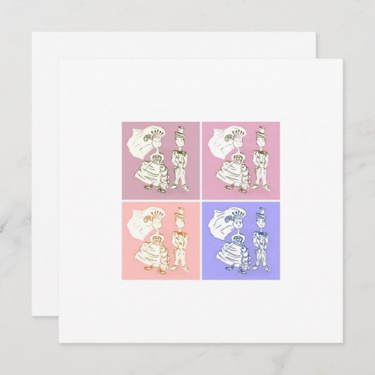 Bruid en Bruidegom Kaart (Voorkant / Achterkant)