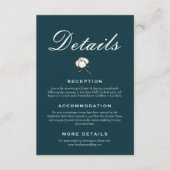 Bruid en bruidegom Katoen Groen Elegant Bruiloft Informatiekaartje (Voorkant)