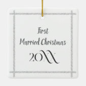 Bruid en bruidegom konijnen keramisch ornament (Achterkant)