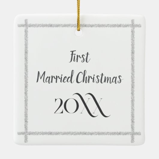 Bruid en bruidegom konijnen keramisch ornament (Achterkant)