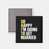 Bruid en bruidegom koppels Grappig Verloving bruil Magneet (Voorkant / Achterkant)