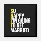 Bruid en bruidegom koppels Grappig Verloving bruil Magneet (Voorkant)