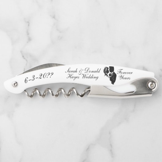 Bruid en bruidegom kurkentrekker (Achterkant)