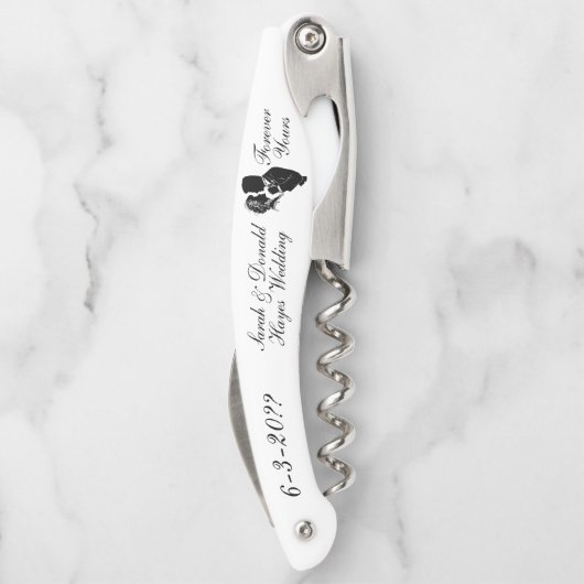 Bruid en bruidegom kurkentrekker (Achterkant)