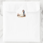 Bruid en Bruidegom Kussen Sticker (Tas)