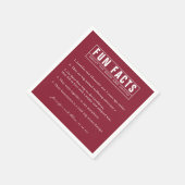 Bruid en bruidegom Leuke Feiten Bourgogne Red Pape Servet (Hoek)