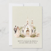 Bruid en bruidegom licht groen verlovingsfeest kaart (Achterkant)