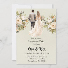 Bruid en bruidegom licht groen verlovingsfeest