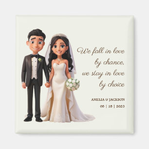 Bruid en bruidegom Liefde Quotes Bruiloft gunsten Magneet