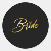 Bruid en bruidegom man en vrouw matching bruiloft ronde sticker (Voorkant)