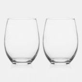 Bruid en bruidegom Matching Set Wijnglas Zonder Voet (Links)