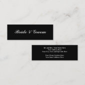 Bruid en bruidegom mini visitekaartje (Voorkant / Achterkant)