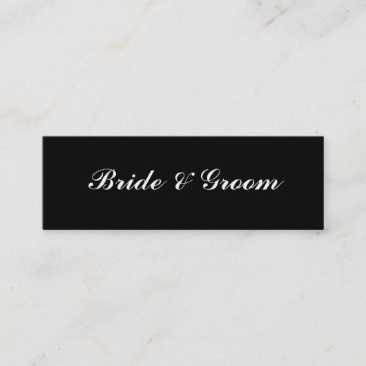 Bruid en bruidegom mini visitekaartje (Voorkant)