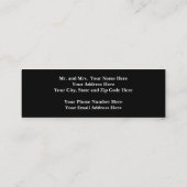 Bruid en bruidegom mini visitekaartje (Achterkant)