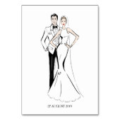Bruid en bruidegom mode illustratie kaart (Voorkant)
