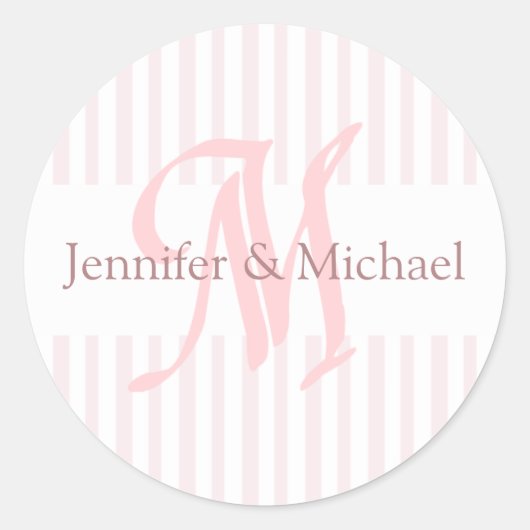 Bruid en bruidegom monogram letter m zegel (Voorkant)