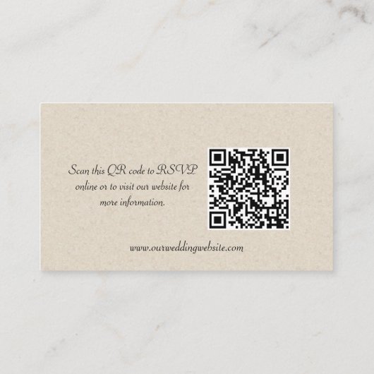 Bruid en bruidegom Monogrammen Crest Bruiloft Webs Informatiekaartje (Achterkant)