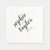 Bruid en Bruidegom Namen bruiloft Servet (Voorkant)