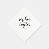 Bruid en Bruidegom Namen bruiloft Servet (Hoek)