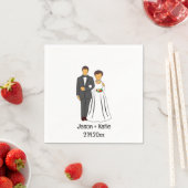 Bruid en bruidegom Namen Bruiloft Servet (Insitu)