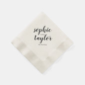 Bruid en Bruidegom Namen bruiloft Servet (Hoek)