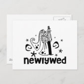 Bruid en Bruidegom Nieuwgetrouwd Aankondigingskaart (Voorkant / Achterkant)