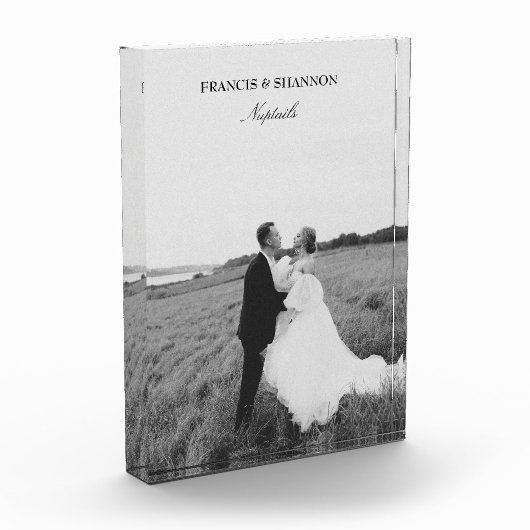 Bruid en bruidegom Nuptails Wedding Photo Block Fotoblokken (Links)