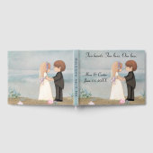Bruid en bruidegom op een strand gastenboek (Volledig)