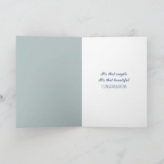 Bruid en Bruidegom op een Strand Kaart (Binnen)